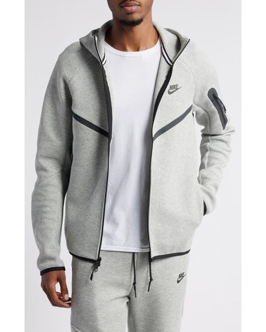 Nike Gray Tech Windrunner Zip Hoodie for men