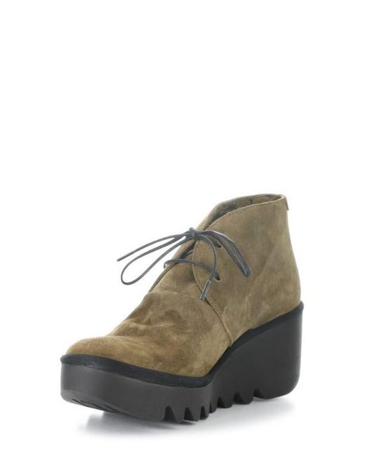 Fly London Green Brak Wedge Bootie