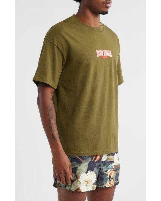 PacSun Green Santa Monica Embroidered T-Shirt for men