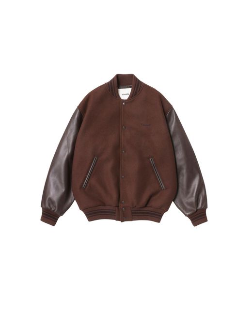 vowels Brown Varstiy Jacket for men