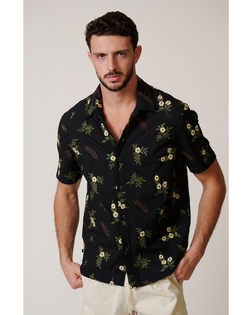 LEISURE LAB Black Jaco Button Up for men