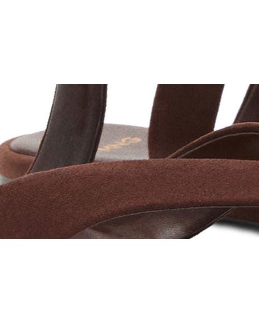 Mango Brown Ankle Strap Sandal