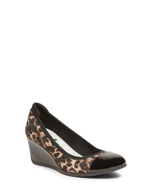Anne Klein Black Taite Wedge Pump