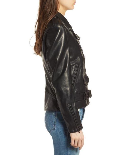 Schott Nyc Black Lightweight Leather Jacket
