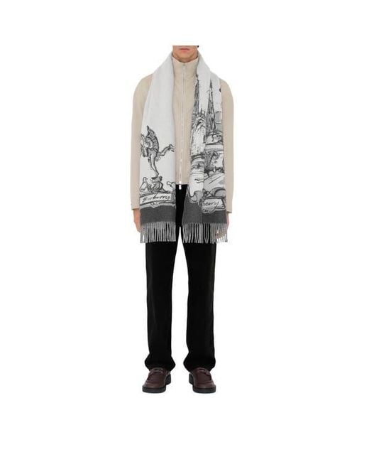 Burberry Gray Westminster Cashmere Scarf