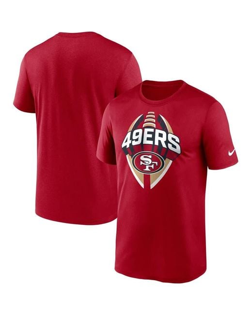 Nike Red San Francisco 49Ers Big & Tall Primetime Legend Icon Performance T-Shirt for men