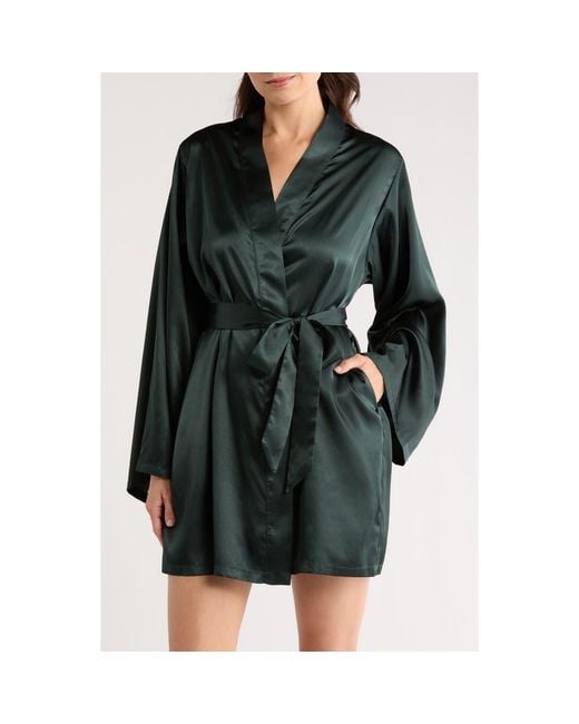 Kilo Brava Black Satin Robe