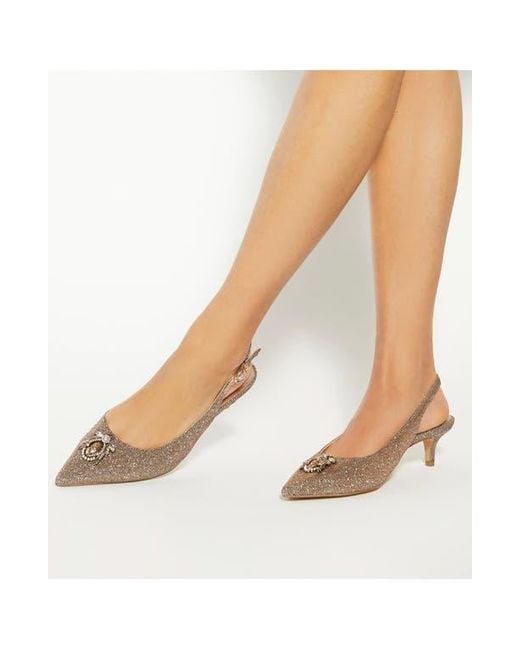 Dune Multicolor Context Pointed Toe Slingback Pump