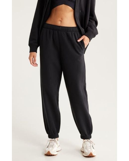 Zella Cloud Fleece Joggers in Black Lyst