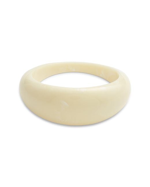 Open Edit Metallic Oval Bangle