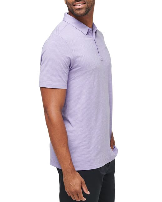 Travis Mathew White The Heater Solid Short Sleeve Performance Polo for men
