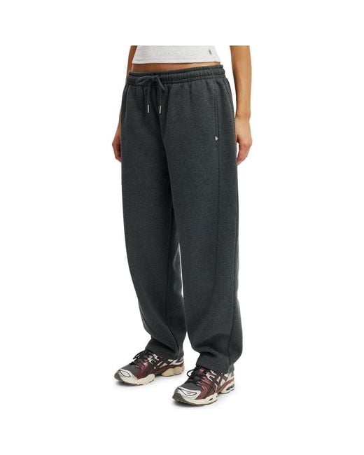 Cotton On Black Active Plush Essential Barrel Sweatpant