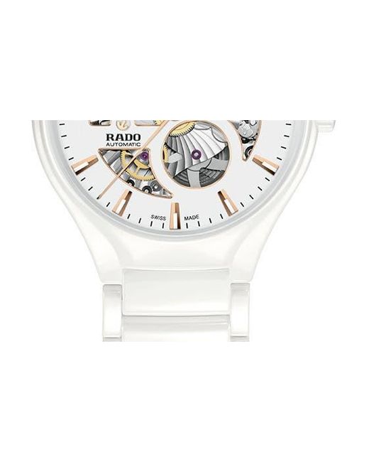 Rado White True Round Automatic Open Heart Bracelet Watch
