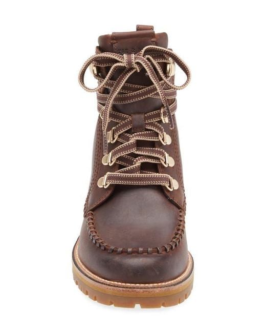 Rag & Bone Brown Cameron Lug Sole Waterproof Leather Bootie