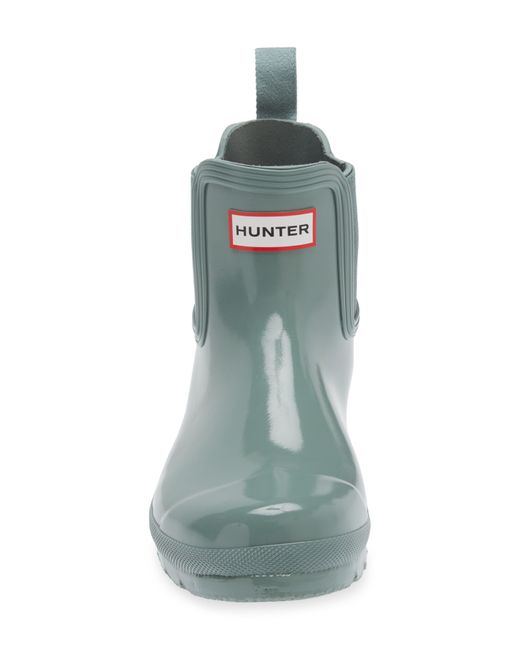 Hunter Green Original Gloss Waterproof Chelsea Boot