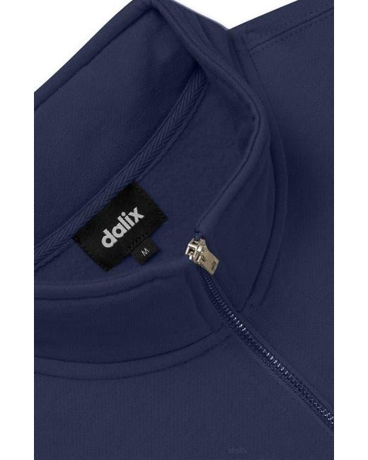 Alix Blue Heartly Ghost Quarter Zip Pullover