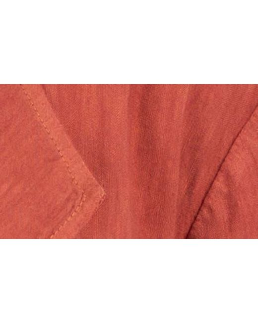 Kut From The Kloth Red Karie Open Front Linen Blend Jacket