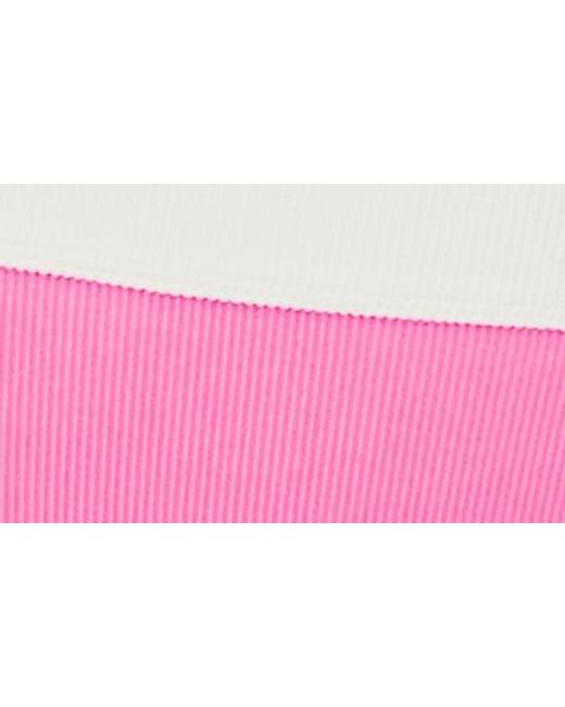 Beach Riot Pink Emmy Colorblock High Waist Bikini Bottoms
