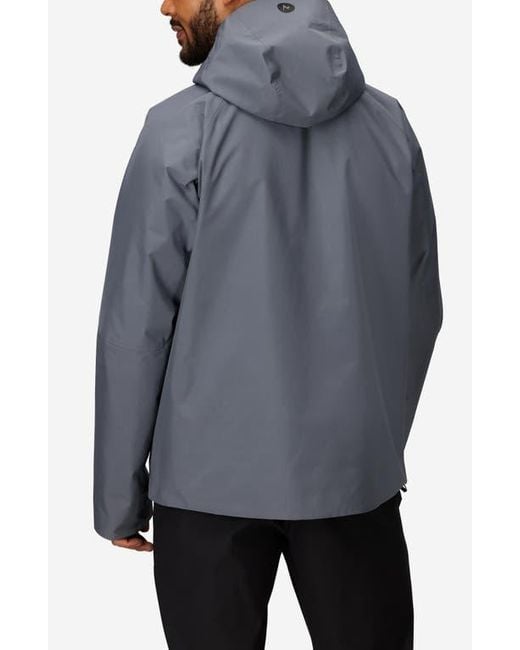 Marmot Gray Waypoint Gore-Tex Waterproof Hooded Jacket for men