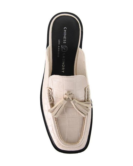 Chinese Laundry White Samra Tassel Loafer