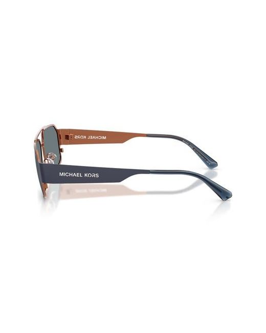 Michael Kors Gray Cape Town 58Mm Rectangular Sunglasses for men