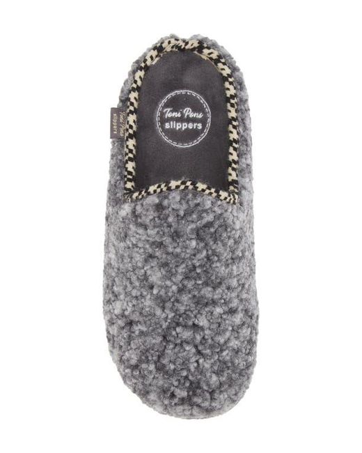 Toni Pons Gray Contrast Trim Slip-On Slippers