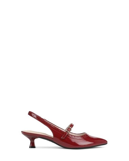LifeStride Red Marilyn Slingback Pointed Toe Kitten Heel Pump