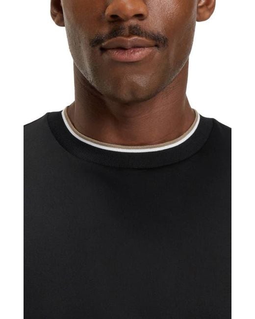 Boss Black Tames Tipped Crewneck T-Shirt for men