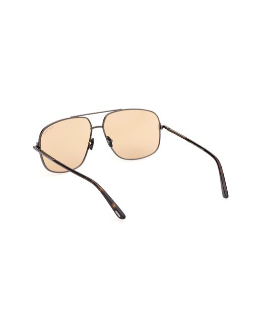 Tom Ford Natural Tex 62mm Navigator Sunglasses for men