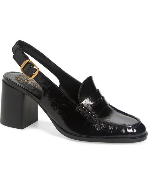 Vince Camuto Black Gemma Suede Loafer Pump