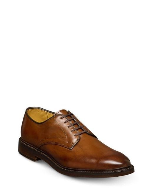 Allen Edmonds Brown Maxwell Reserve Plain Toe Derby Dress Shoe for men