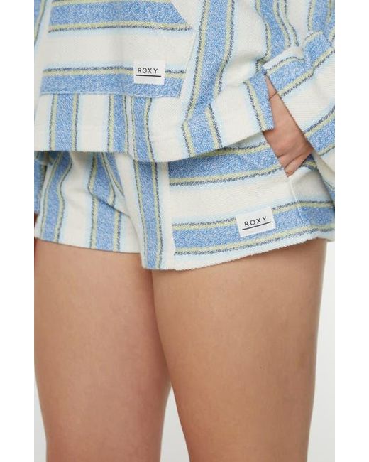 Roxy Blue Wave Rider Stripe Terry Shorts