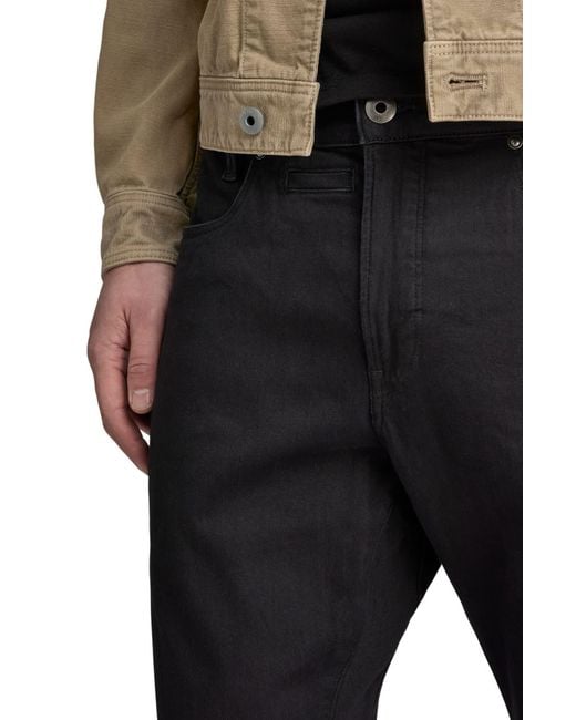 G-Star RAW Black D-staq Slim Fit Jeans for men