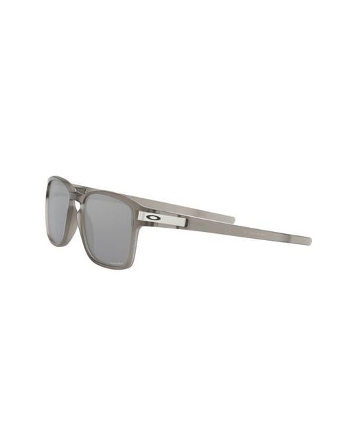 Oakley Gray Latch 55Mm Prizm Rectangular Sunglasses for men