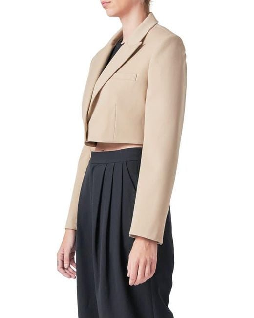 Grey Lab Black Crop Blazer