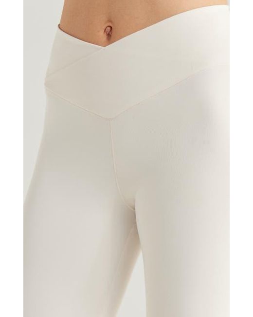 PacSun White Crossover Flare Leg Yoga Pants