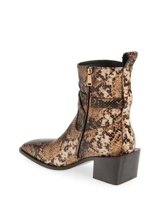 Versace Brown Python Embossed Leather Boot for men