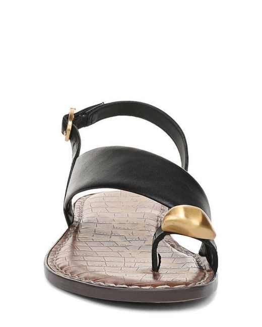 Sam Edelman Black Gace Toe Loop Slingback Sandal