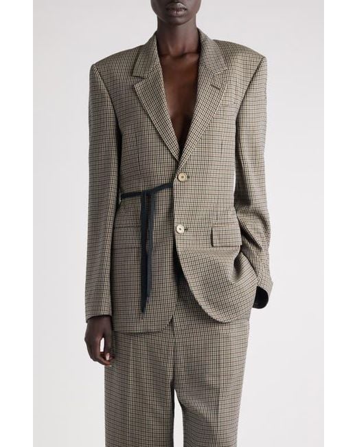 Balenciaga Check Side Tie Blazer | Lyst