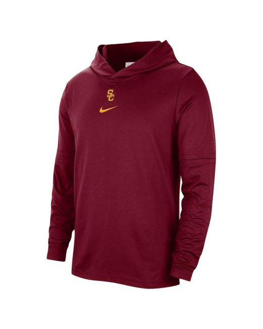 Men's Nike Cardinal Stanford Cardinal 2023 Sideline Coaches Long Sleeve  Performance Top