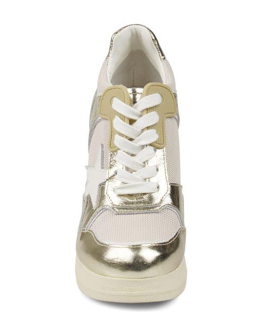 Zigi White Stiletto Platform Pump