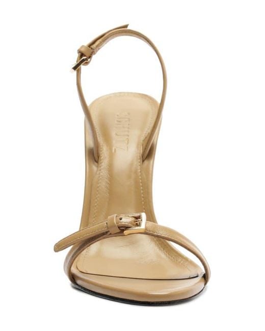 SCHUTZ SHOES Metallic Aurora Slingback Sandal