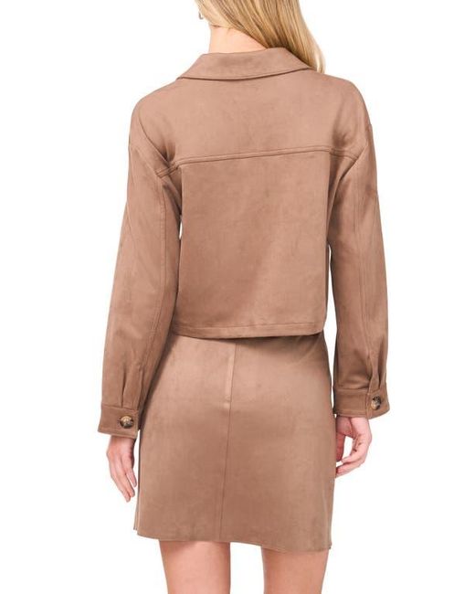 Vince Camuto Brown Faux Suede Jacket