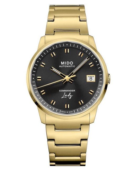 MIDO Metallic Commander Lady Dial Automatic Bracelet Watch, 35Mm