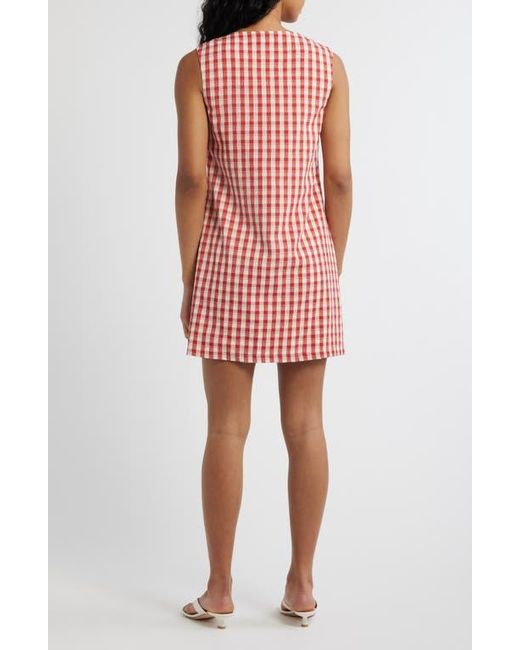 Lulus Red Saylor Gingham Minidress