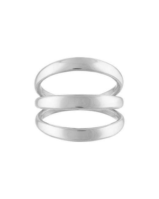 BEN ONI Metallic Stacked Lines Ring