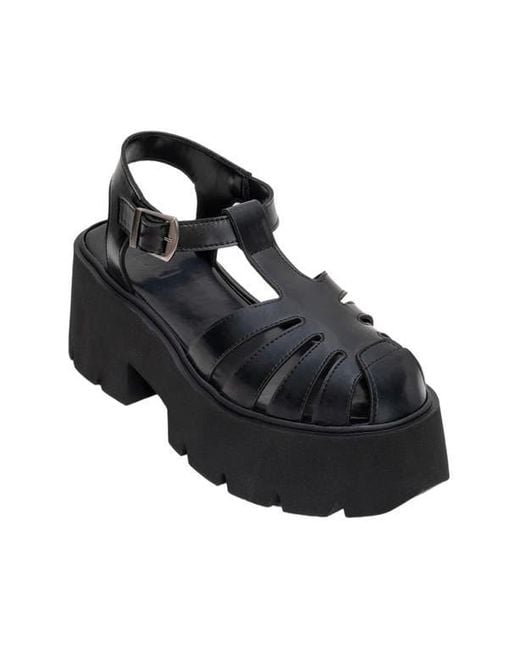 Prologue Shoes Black Verua Platform Sandal
