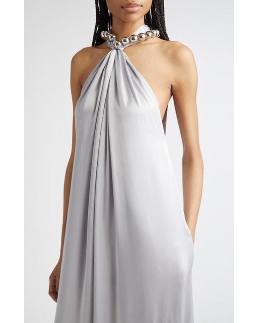 Stella McCartney Gray Sphere Satin Gown
