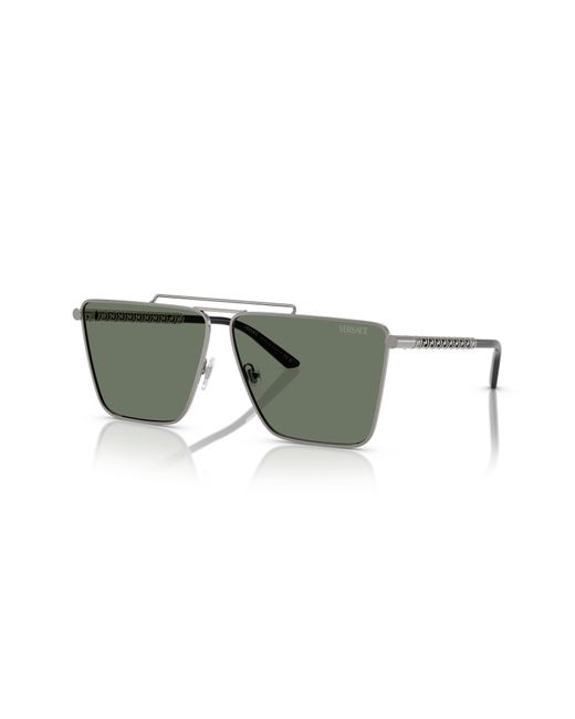 Versace Green 64mm Oversize Pillow Sunglasses for men