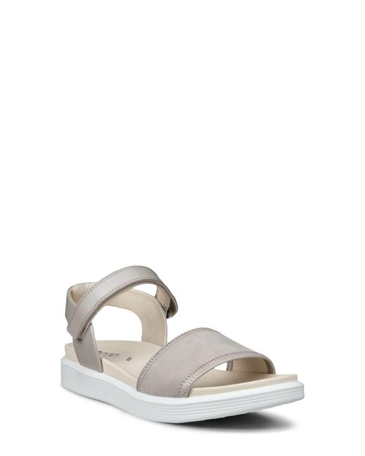 Ecco White Soft Two Strap Sandal